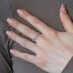 Bague argent 925 et zirconias