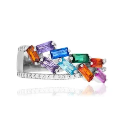 Bague argent 925 et zirconias