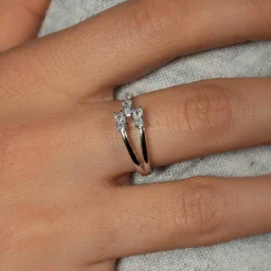 Bague argent 925 et zirconias