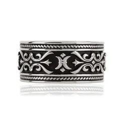 Bague argent 925 finition noire oxydée