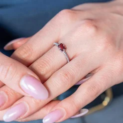Bague argent 925 grenat