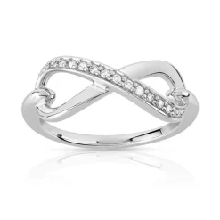 Bague argent 925 infini zirconias