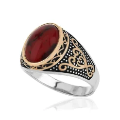 Bague argent 925 jaspe synthétique