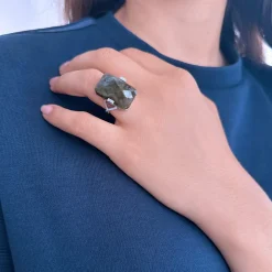 Bague argent 925 labradorite