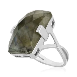 Bague argent 925 labradorite