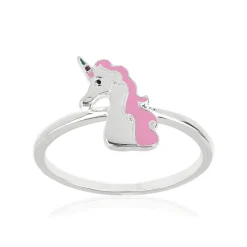 Bague argent 925 laque licorne