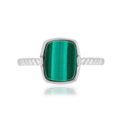 Bague argent 925 malachite