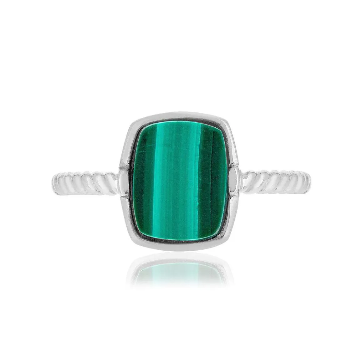 Bague argent 925 malachite