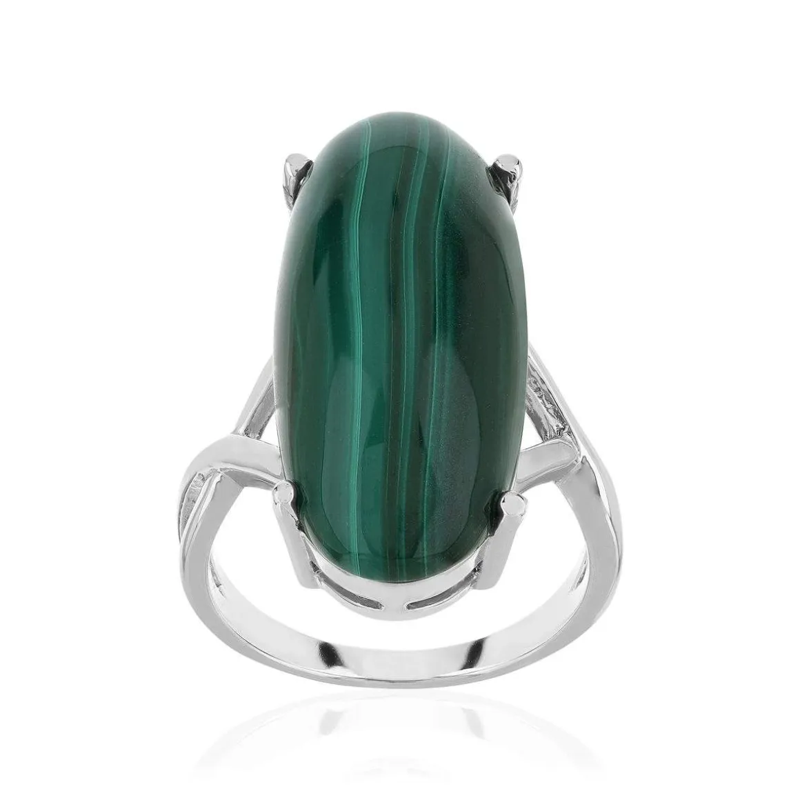 Bague argent 925 malachite