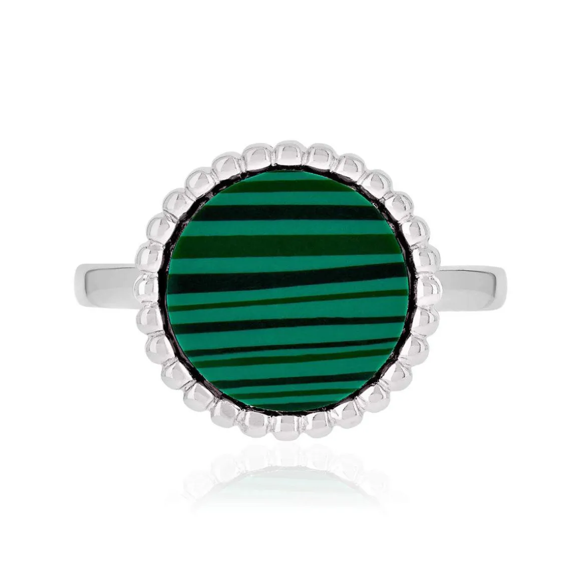 Bague argent 925 malachites