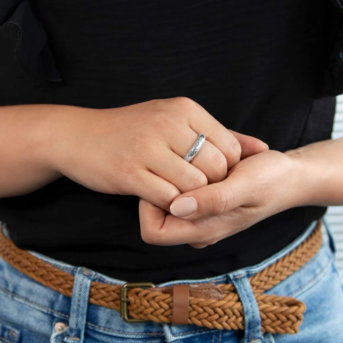 Bague argent 925 martelée
