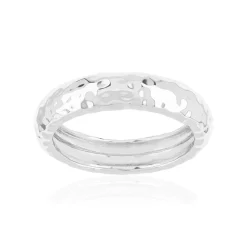 Bague argent 925 martelée