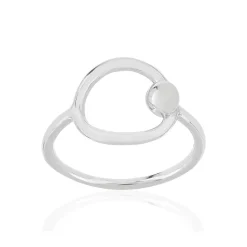 Bague argent 925 motif anneau et boule