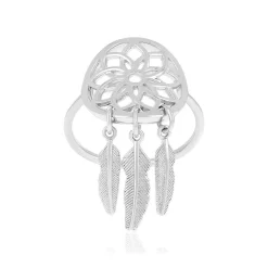 Bague argent 925 motif attrape rêve
