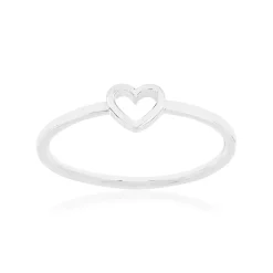 Bague argent motif coeur