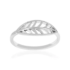 Bague argent 925 motif feuille
