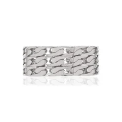 Bague argent 925 motif maille gourmette