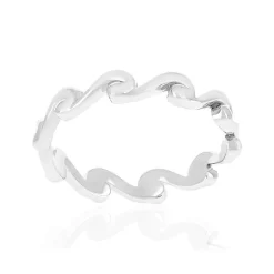 Bague argent 925 motif vagues