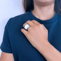 Bague argent 925 nacres