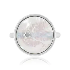 Bague argent 925 nacres étoile