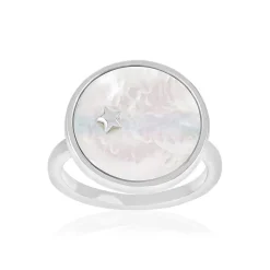 Bague argent 925 nacres étoile