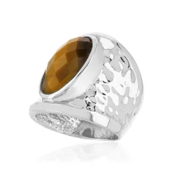 Bague argent 925 oeil de tigre