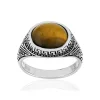 Bague argent 925 oeil de tigres