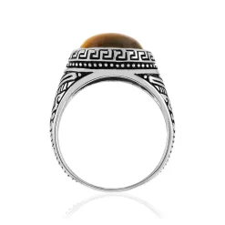 Bague argent 925 oeil de tigres