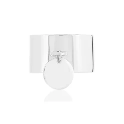 Bague argent 925 pampille disque