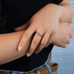 Bague argent 925 pampille zirconia