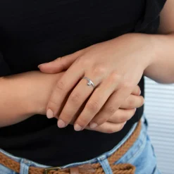Bague argent 925 pampille zirconia