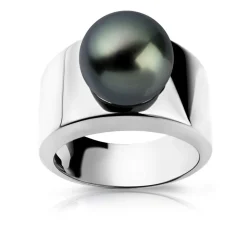 Bague argent 925 perle de culture de Tahiti