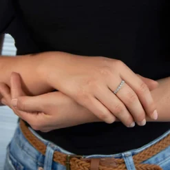 Bague argent 925 perlée motif fleur