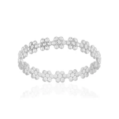 Bague argent 925 perlée motif fleur