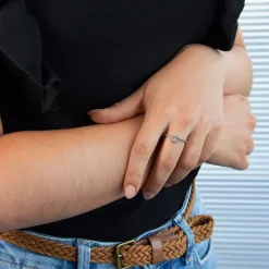 Bague argent 925 perlée, pampille étoile zirconia