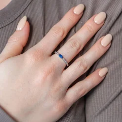 Bague argent 925 pierres imitation et zirconias
