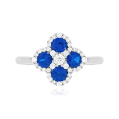 Bague argent 925 pierres synthétiques et zirconias