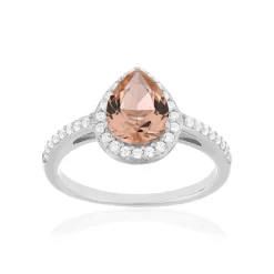 Bague argent 925 pierres synthétiques et zirconias