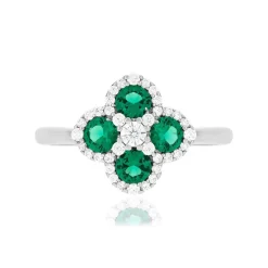 Bague argent 925 pierres synthétiques et zirconias