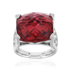 Bague argent 925 pierre synthétique zirconias