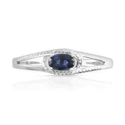 Bague argent 925 saphir ovale