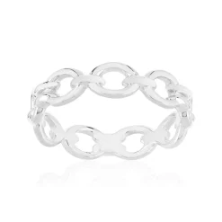 Bague argent 925, style chaînage