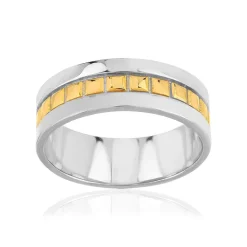 Bague argent 925 2 tons