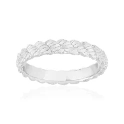 Bague argent 925 torsadée effet cordage