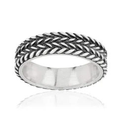 Bague argent 925 tressée