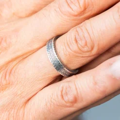 Bague argent 925 vieilli