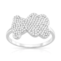 Bague argent zirconia ours