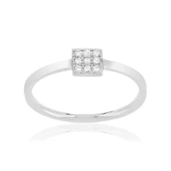 Bague argent zirconias