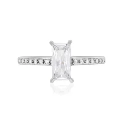 Bague argent zirconias