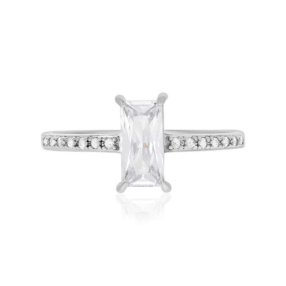 Bague argent zirconias